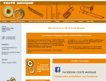 Tablet Screenshot of coste-musique.fr